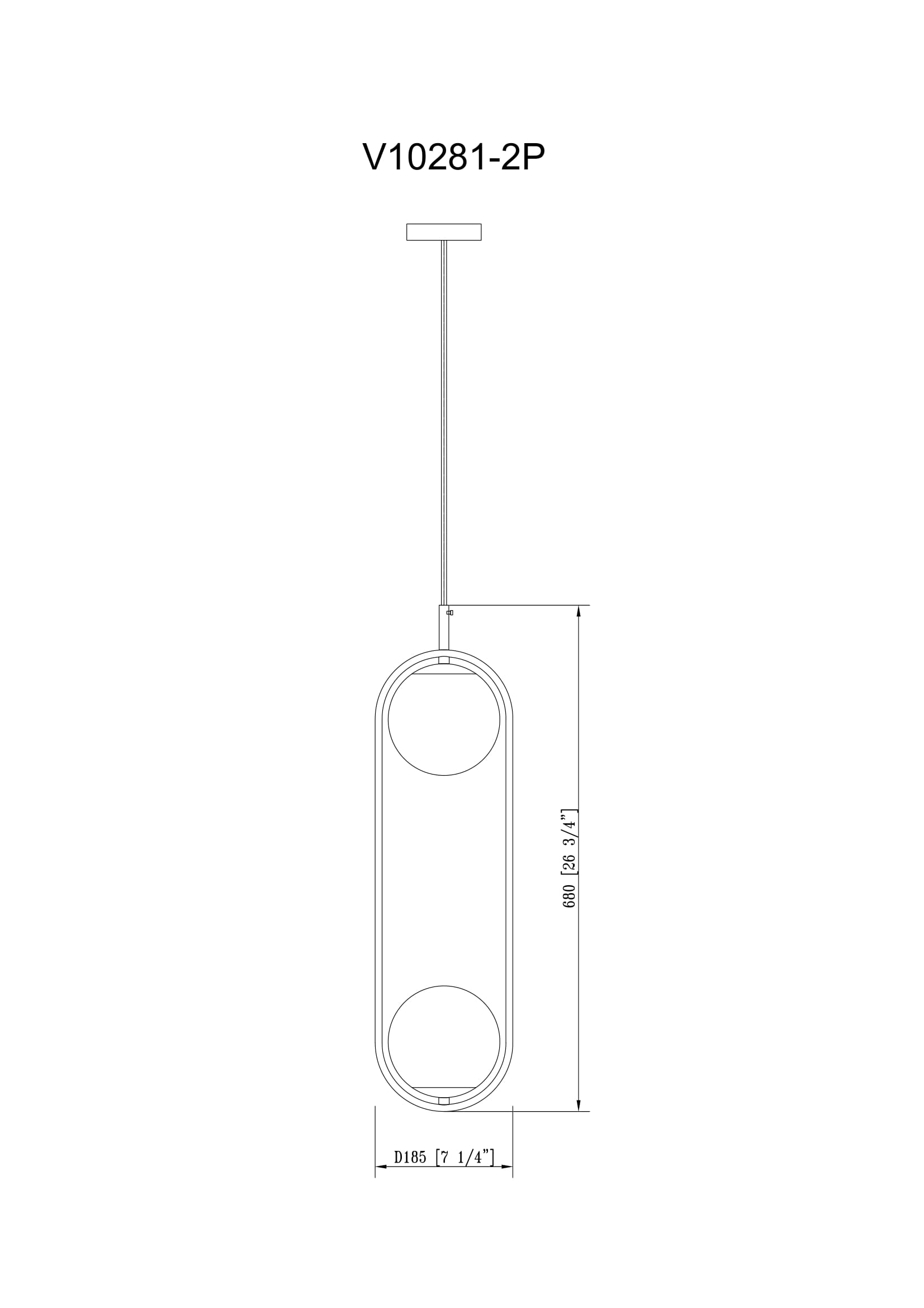 Подвесной светильник Moderli Lucia V10281-2P