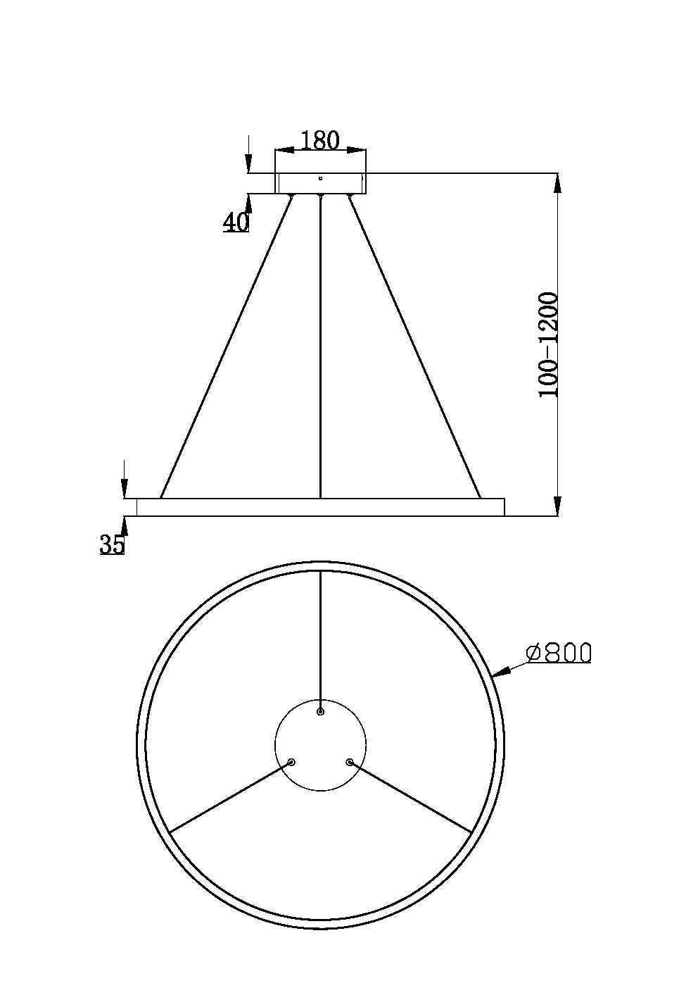 Подвесной светильник Maytoni Rim MOD058PL-L42BS3K