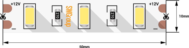 Светодиодная лента SWG SWG660-12-12-W 001688