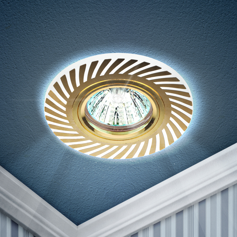 Встраиваемый светильник Эра DK LD39 WH/GD /1 Б0048936