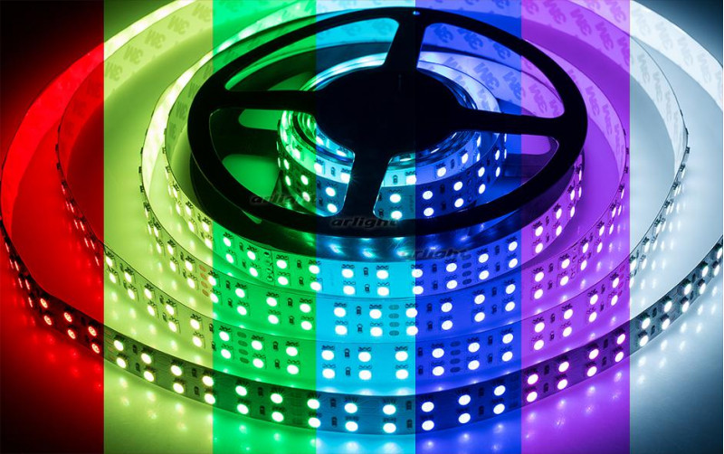 Светодиодная лента Arlight RT 2-5000 24V RGB 2x2 (5060, 720 LED, LUX) 012905