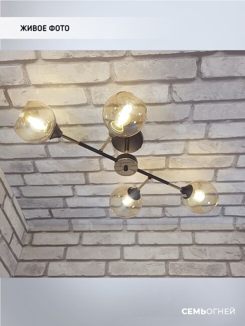 Потолочная люстра Seven Fires Linda SF3301/4C-MBK-GD