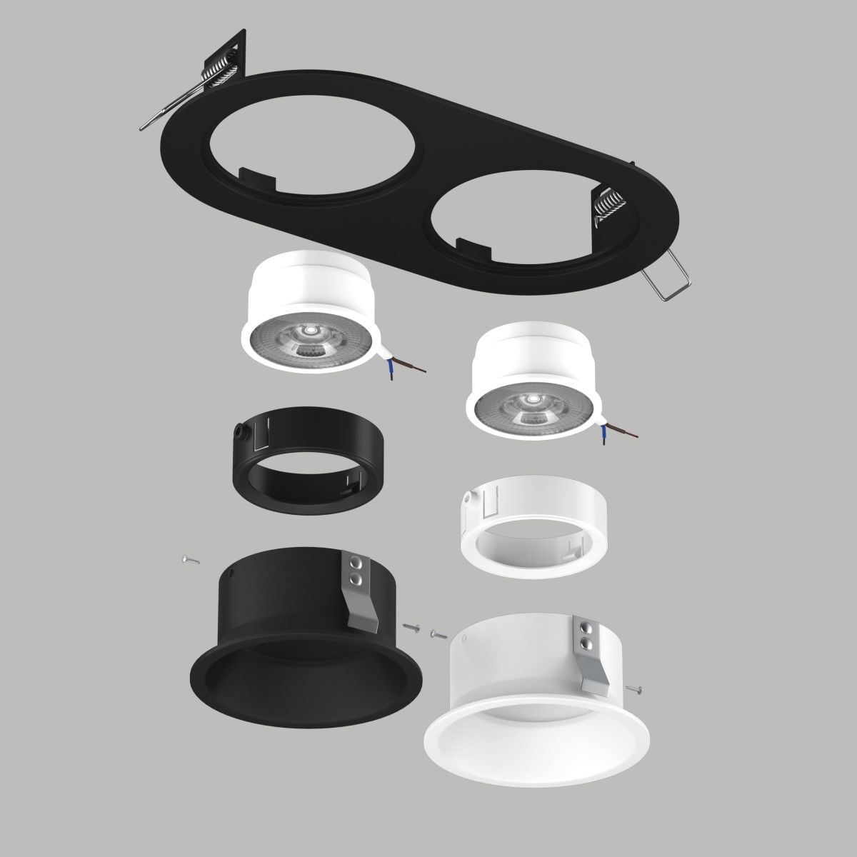 Встраиваемый светильник Lightstar Domino (214657+214606+214607+214006+214007) D6570607WBMOD