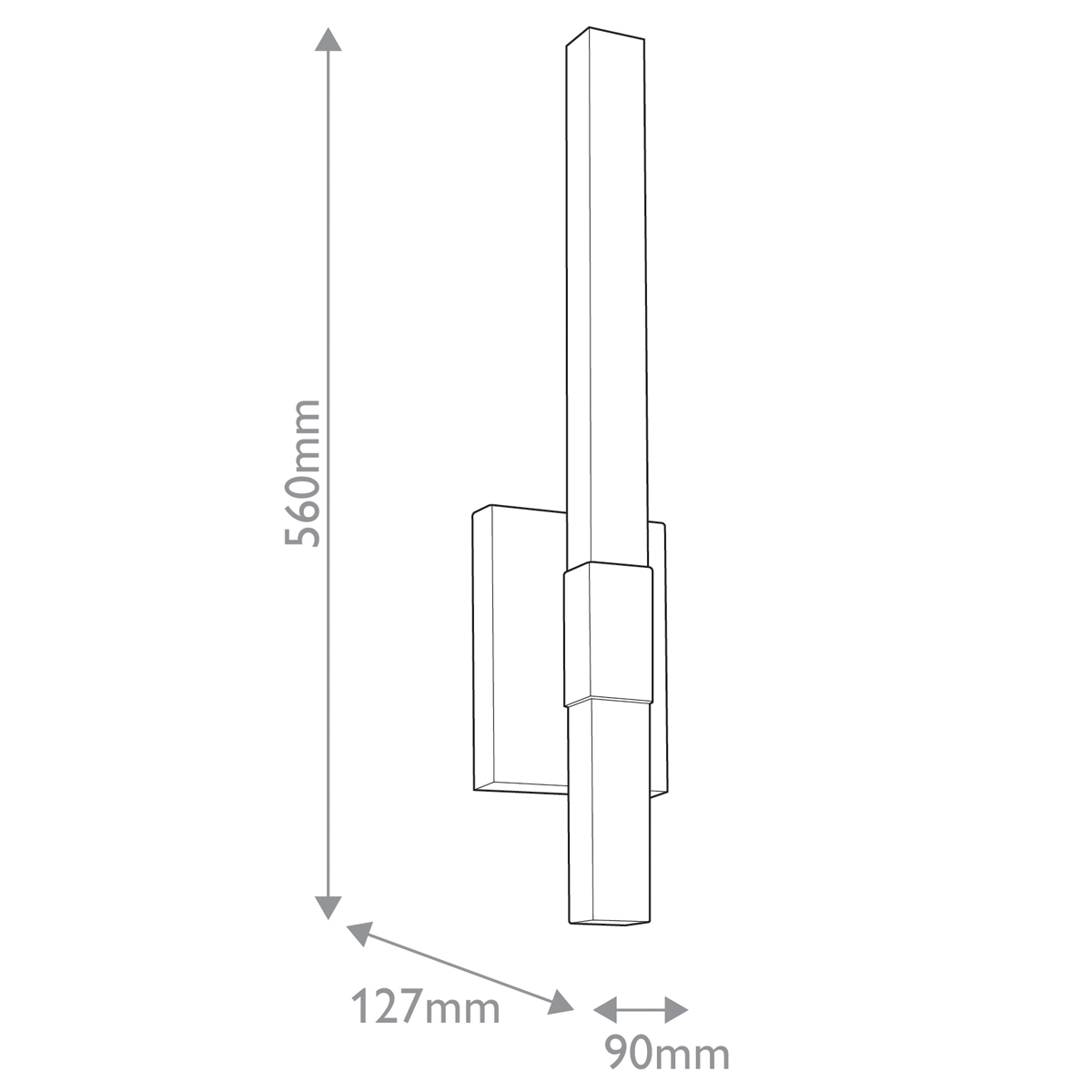 Уличный настенный светильник Kichler KL-NOCAR-M-BK