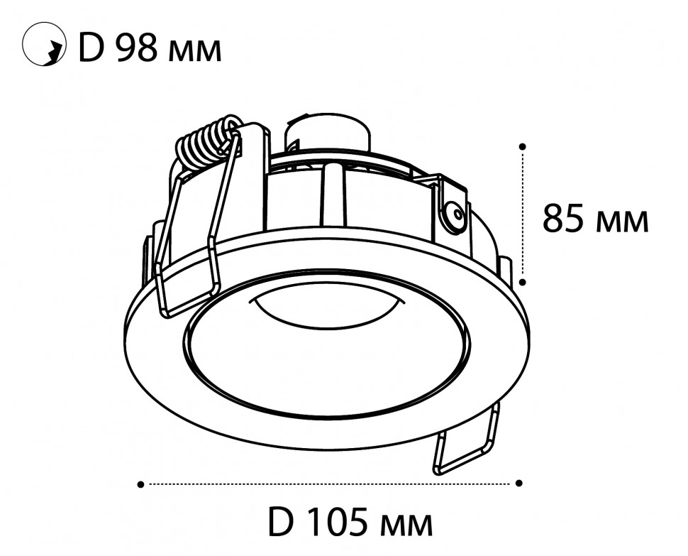 Встраиваемый светильник Italline DE-200 black