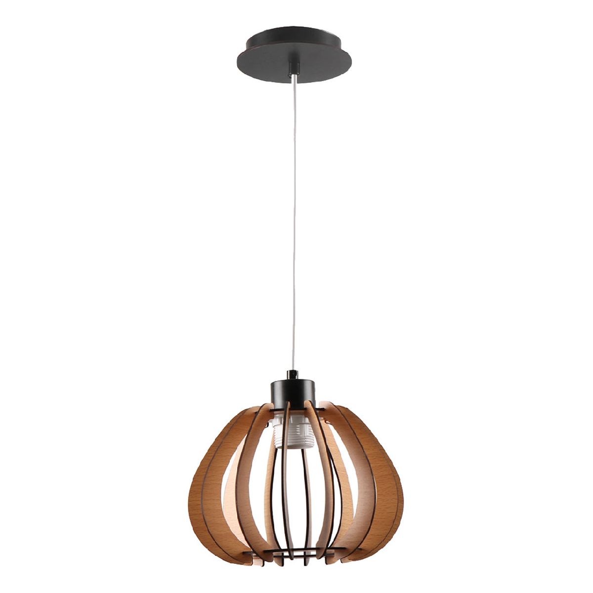 Подвесной светильник IMEX MD.9012-1-P-BK+WOOD