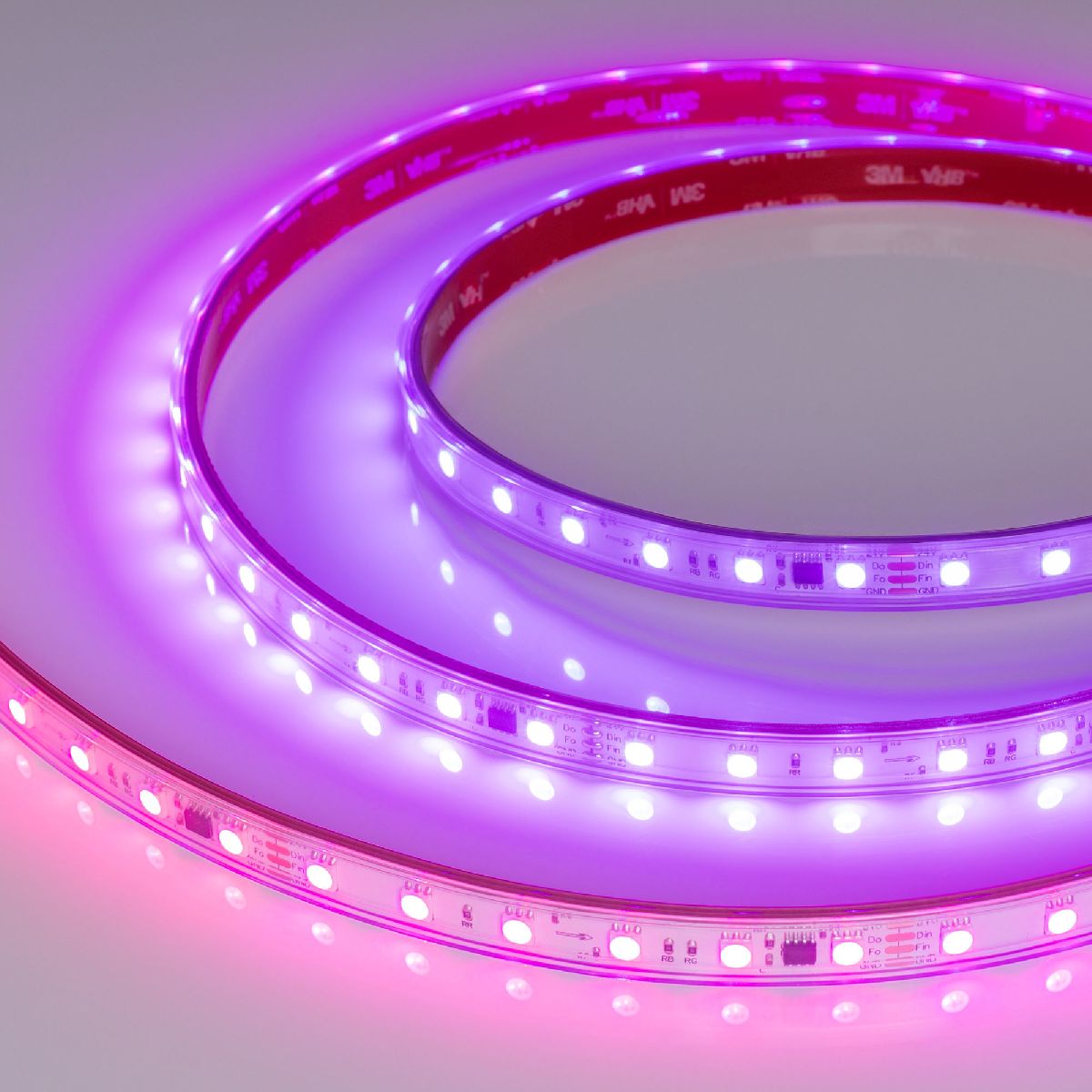 Светодиодная герметичная лента Arlight SPI-PFS-B60-12mm 24V RGB-PX6-BPT (12 W/m, IP68, 5060, 5m) 039602