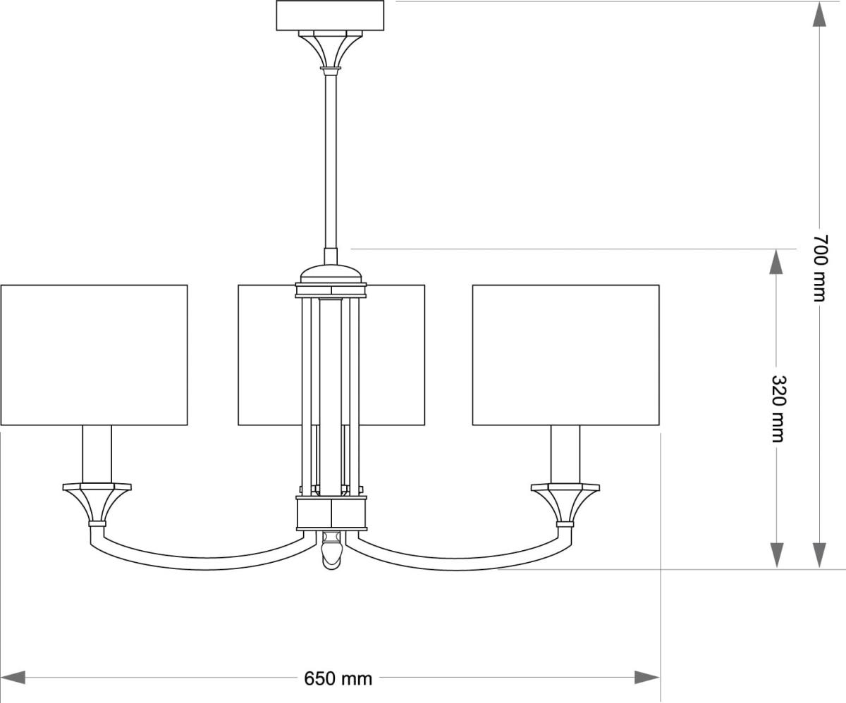 Подвесная люстра Kutek Decor Abazur DEC-ZW-3 (P/A)