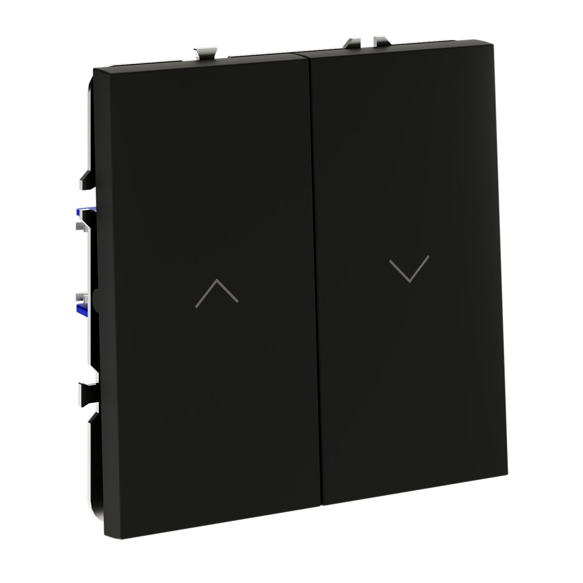 Выключатель встраиваемый Voltum S70 для жалюзи 10А, (черный матовый) VLS020708