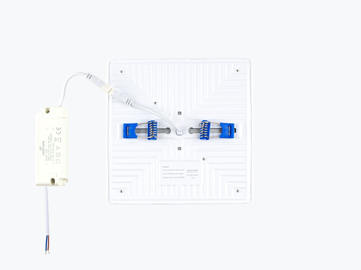Встраиваемый светильник LEDS POWER 24Вт 4000К квадратный, серия FRAME 008684