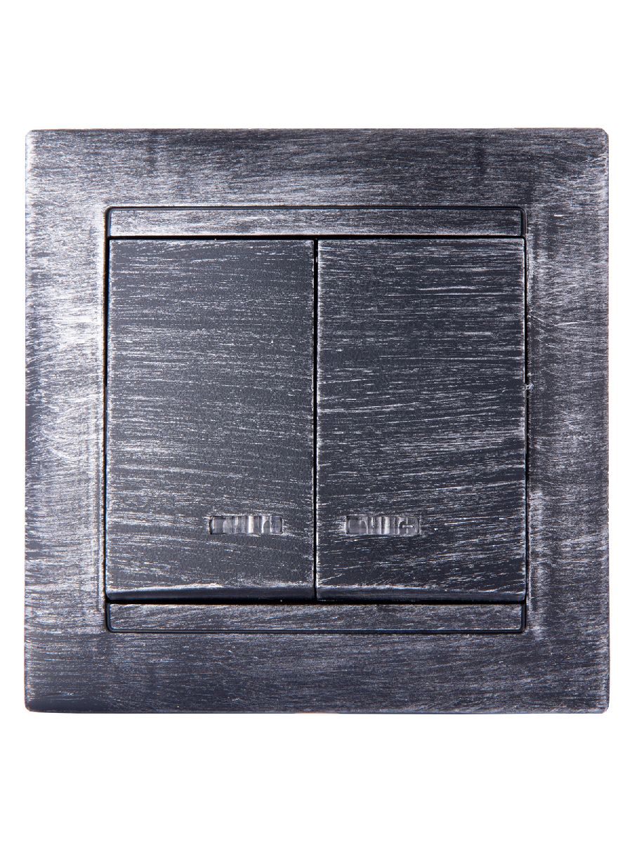 Выключатель двухклавишный с подсветкой Лама TDM Electric SQ1815-0647