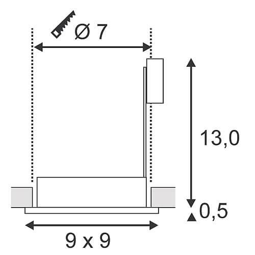 Встраиваемый светильник SLV Dolix Out Round 1001166