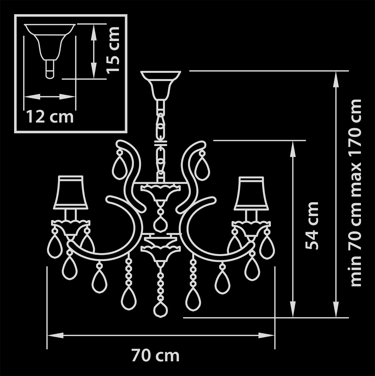 Подвесная люстра Osgona Princia 726081