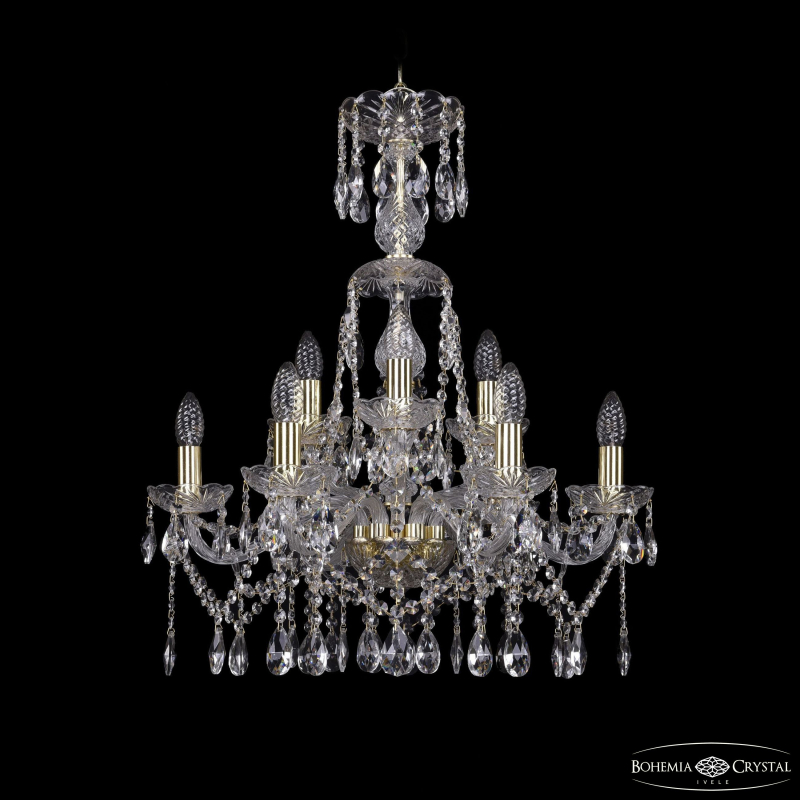 Подвесная люстра Bohemia Ivele Crystal 1413/6+3/200/XL-66 G