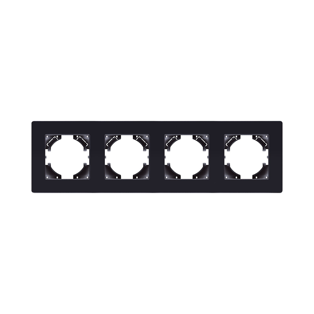 Рамка 4-постовая, черный Kollinger Eleganz Acryl EA4BK