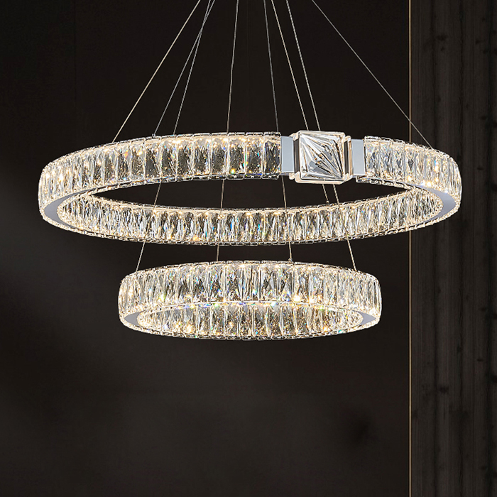 Подвесная люстра Delight Collection D8010P/2R/D800+600 silver