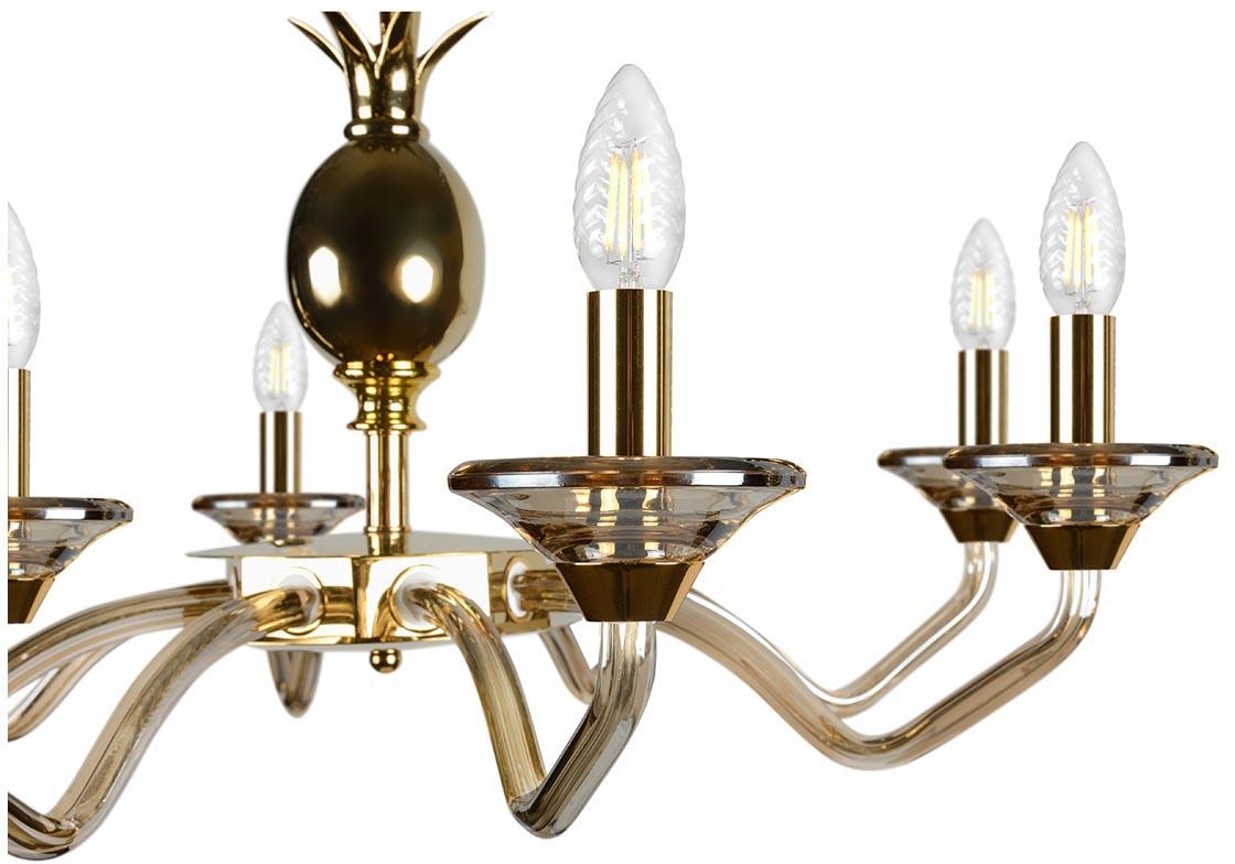 Подвесная люстра iLamp Flo YT2049-8 GD+COG