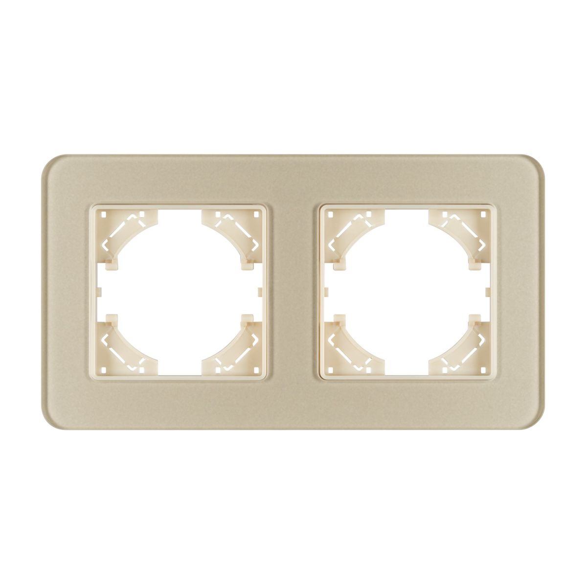 Рамка на 2 поста стеклянная Arlight FRM-OMALI-SFGS-2-GD 049711