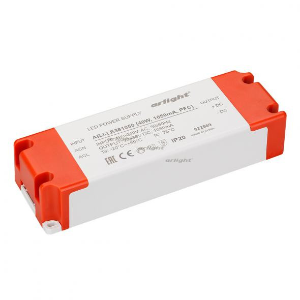 Блок питания Arlight ARJ-LE381050 (40W, 1050mA, PFC) 022569