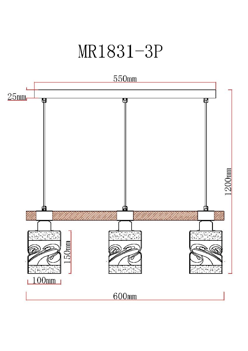 Подвесной светильник MyFar Olivia MR1831-3P