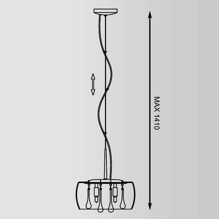 Подвесной светильник Zumaline Rain P0076-03E-F4K9