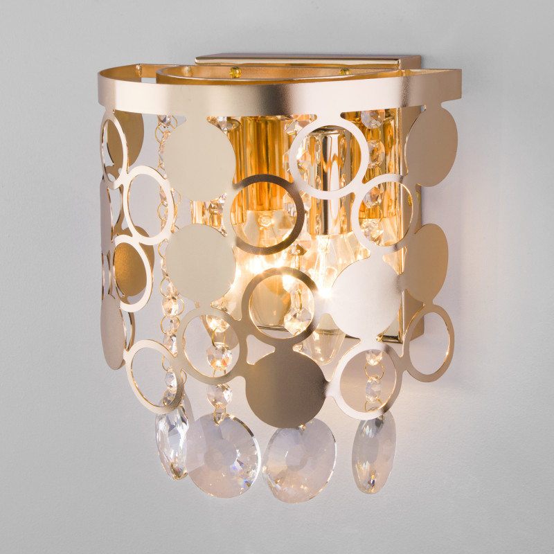 Бра Eurosvet 10114/2 золото/прозрачный хрусталь Strotskis