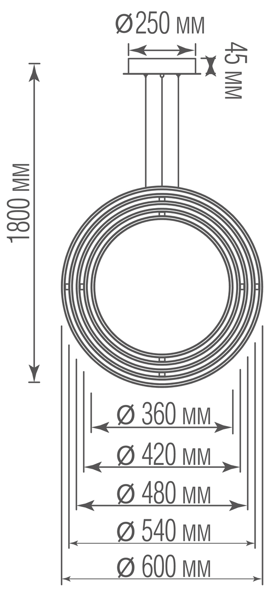 Подвесная люстра Donolux Galaktika S111053WW5Brass