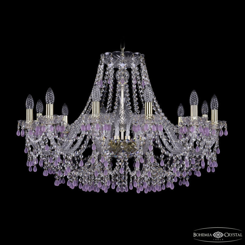 Подвесная люстра Bohemia Ivele Crystal 1410/12/300 G V7010