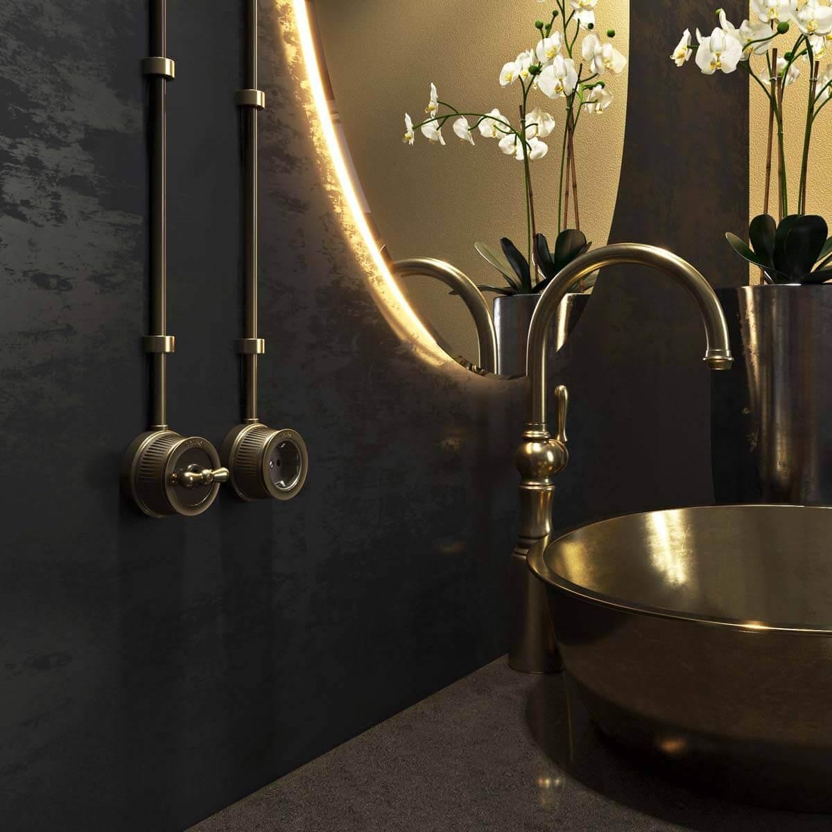 Розетка Werkel с заземлением и шторками бронзовый W5771112 4690389166662