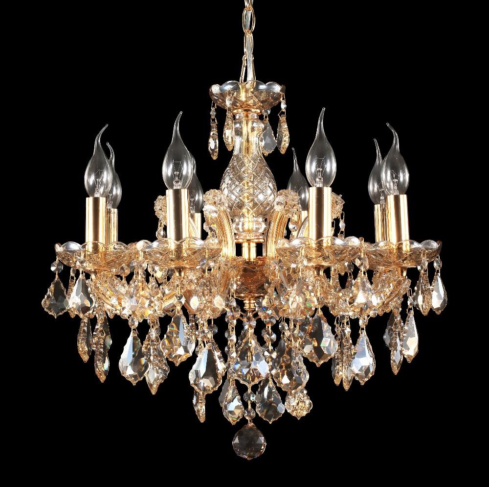 Подвесная люстра Crystal Lux Ines SP8 Gold/Amber