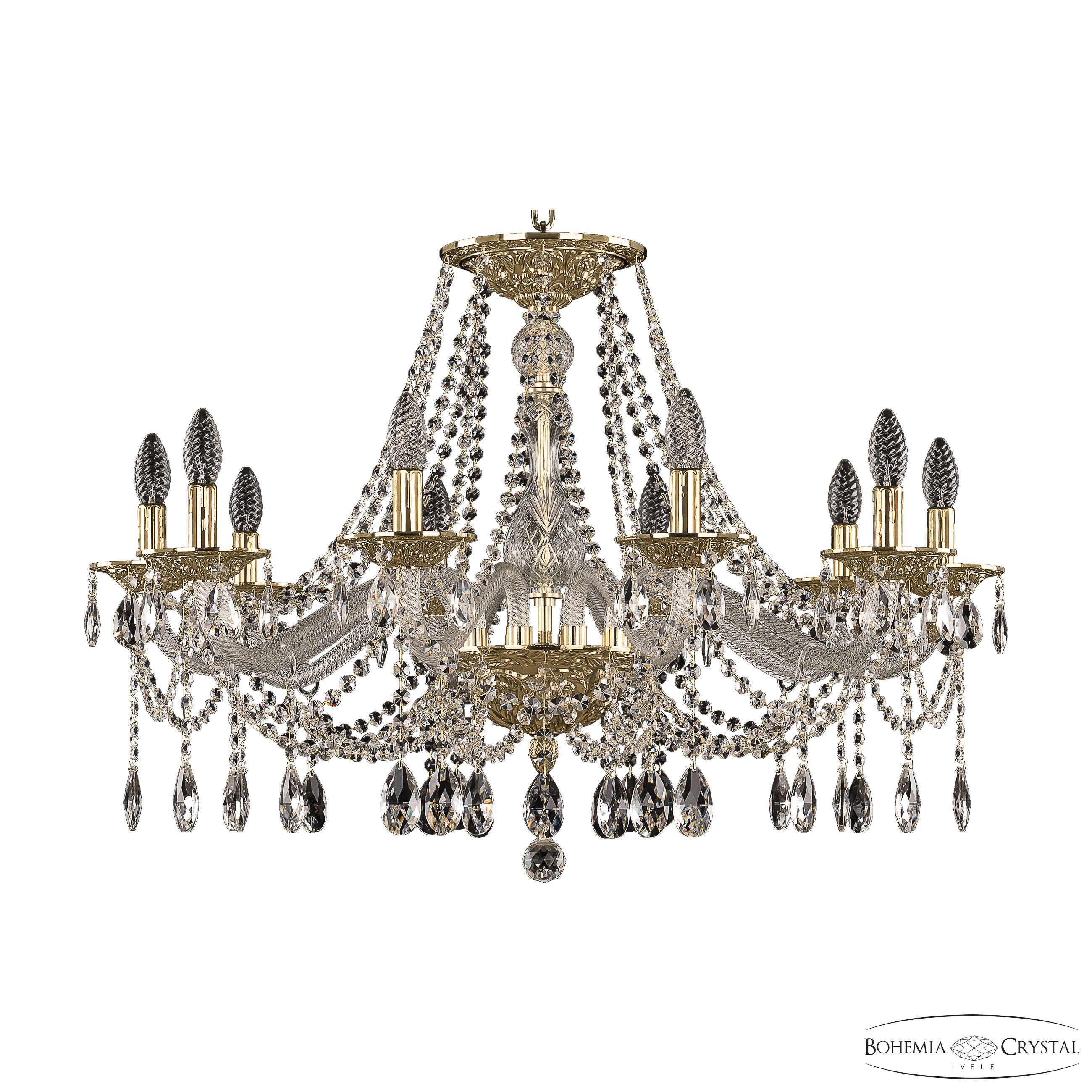 Подвесная люстра Bohemia Ivele Crystal 1607/10/300 G