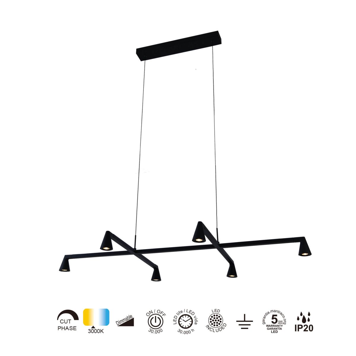 Подвесная люстра Mantra Africa 9409