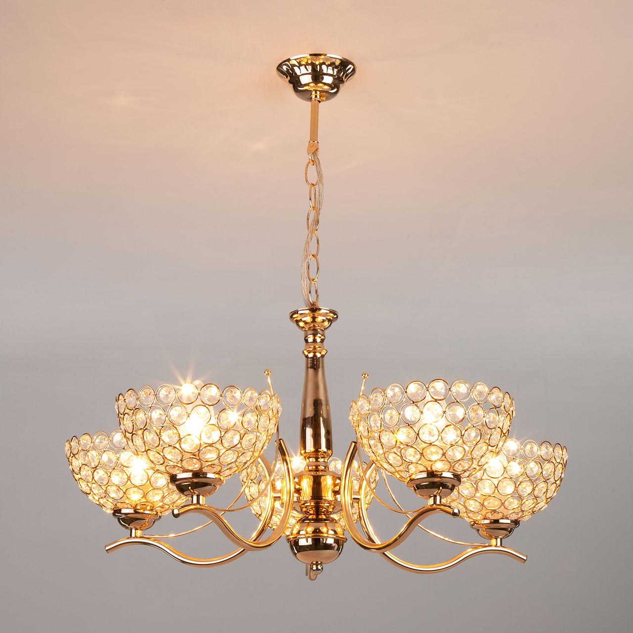 Подвесная люстра Eurosvet Mirage 30119/5 золото