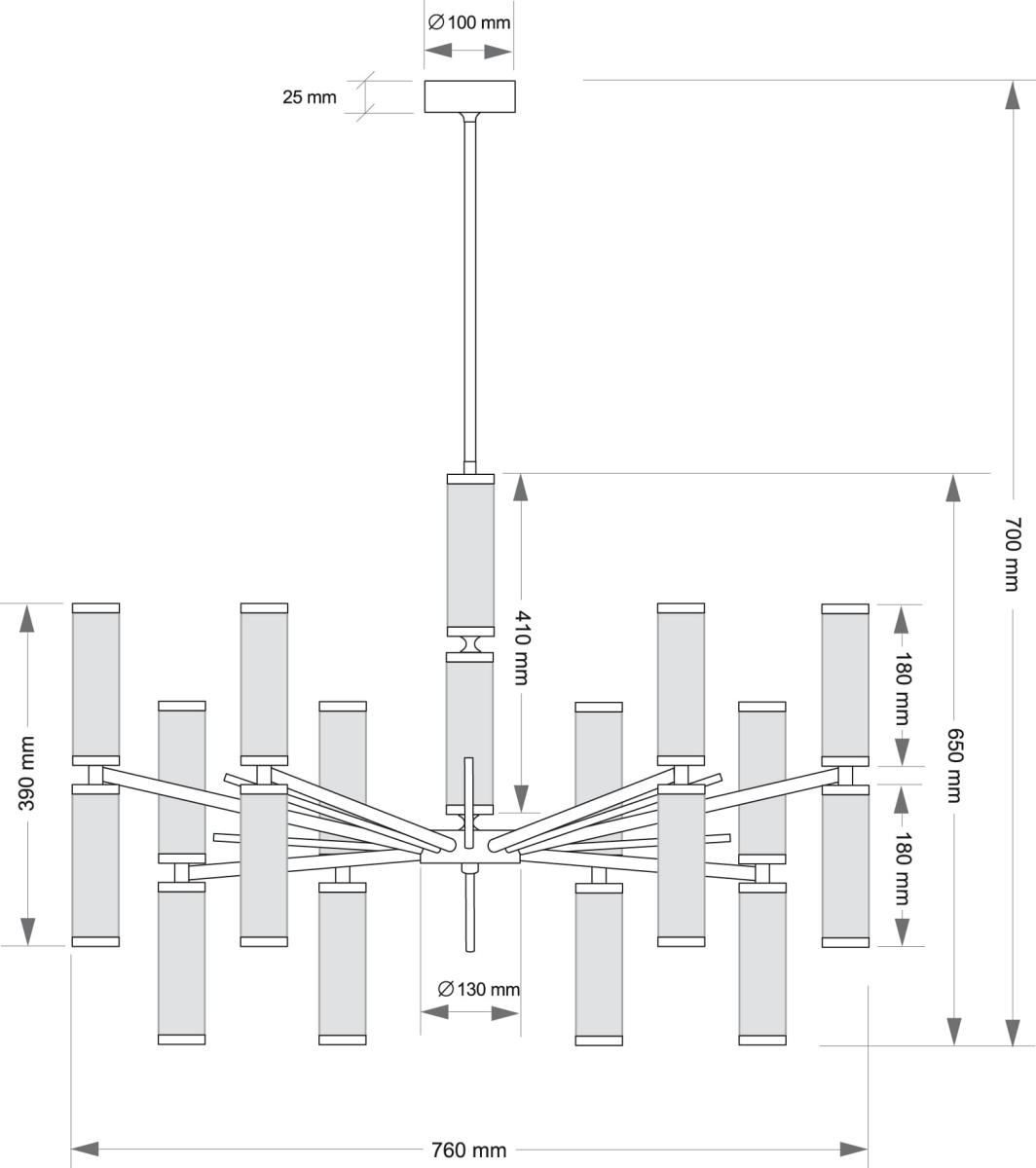 Люстра на штанге Kutek Saletto SAL-ZW-8(Z)