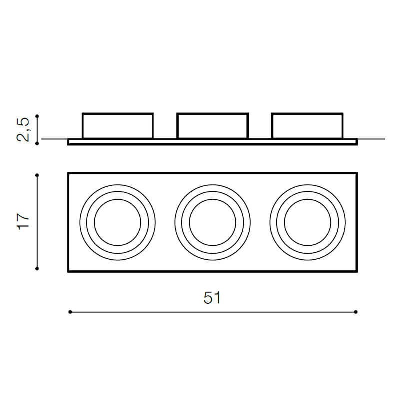 Встраиваемый светильник Azzardo Siro 3 AZ0775