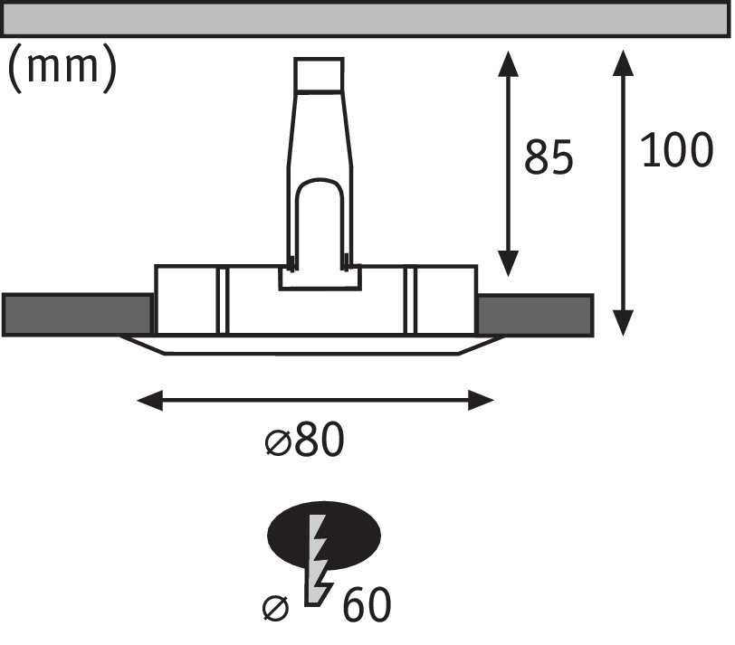 Встраиваемый светодиодный светильник Paulmann Qual EBL Led 93852