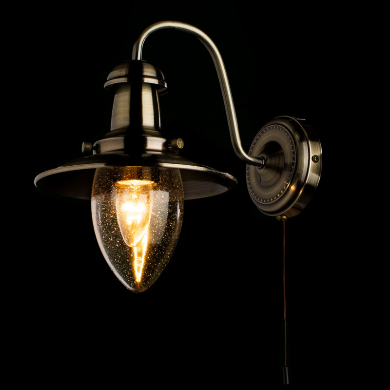 Бра с выключателем на корпусе Arte Lamp Fisherman A5518AP-1AB