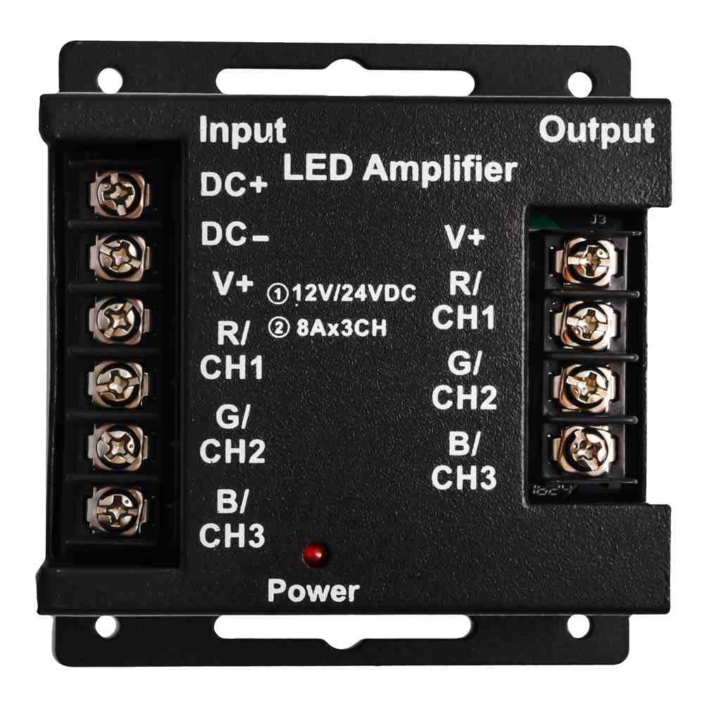 Усилитель RGB Apeyron 12В 288Вт 3 канала*8А 04-04(288)