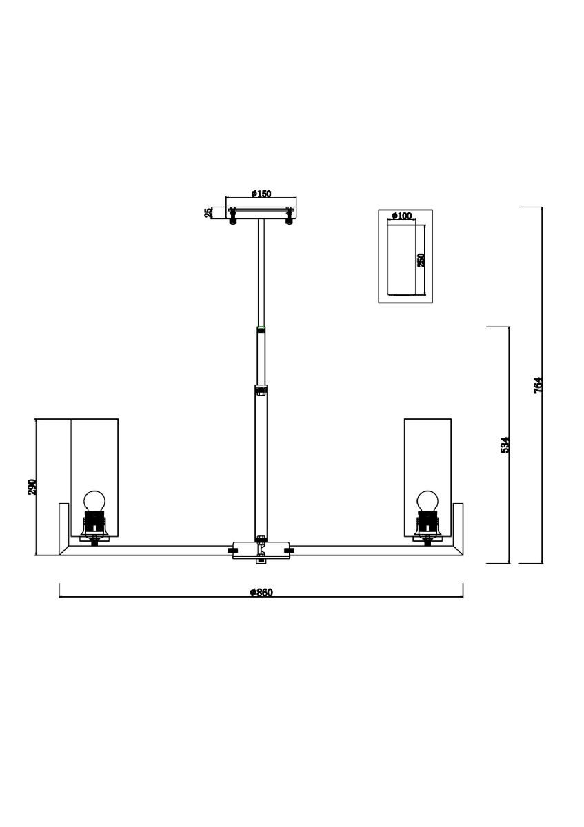 Люстра на штанге Maytoni Fortano MOD089PL-10BS