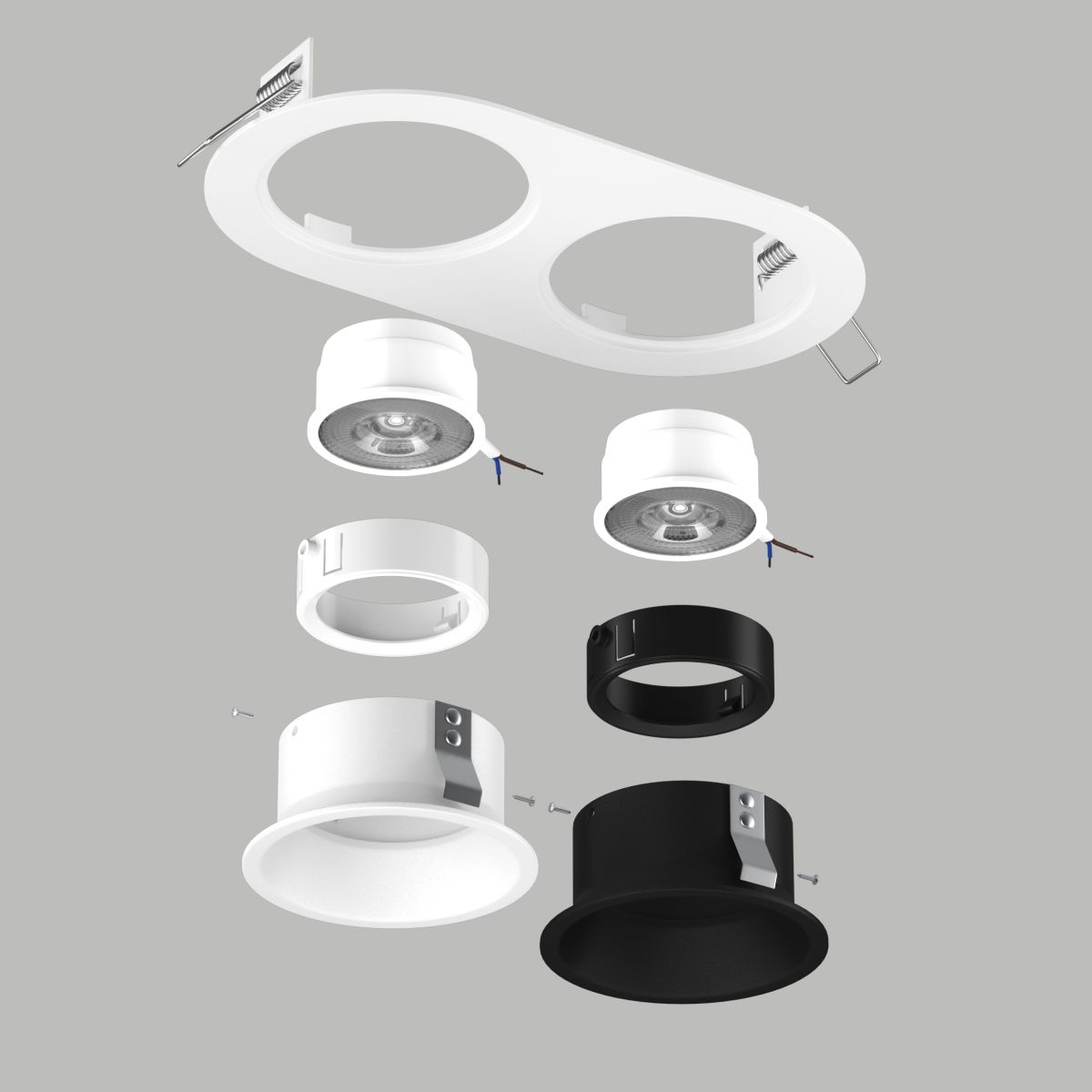 Встраиваемый светильник Lightstar Domino (214656+214606+214607+214006+214007) D6560607WBMOD
