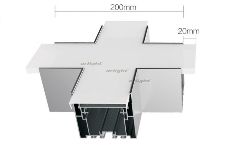 Угол Arlight S2-LINE-7977-X90 крестовой 021265
