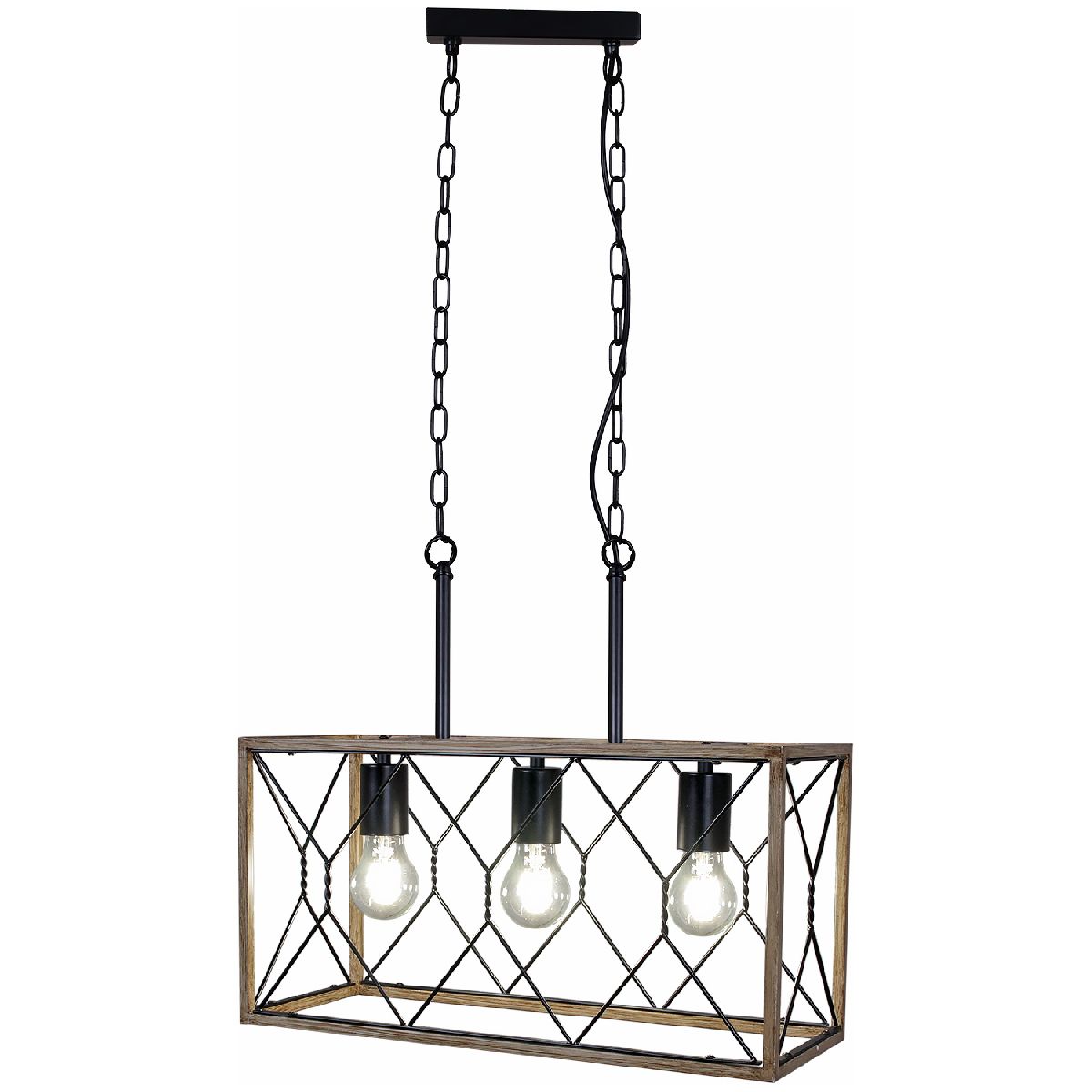 Подвесная люстра Illumico IL1008-3LL-05 BK WOOD