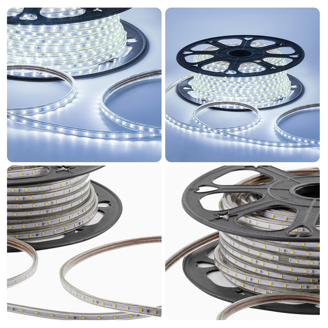 Светодиодная лента OGM Эконом 220В 2835 5Вт/м 6500К 50м IP65 O17-03