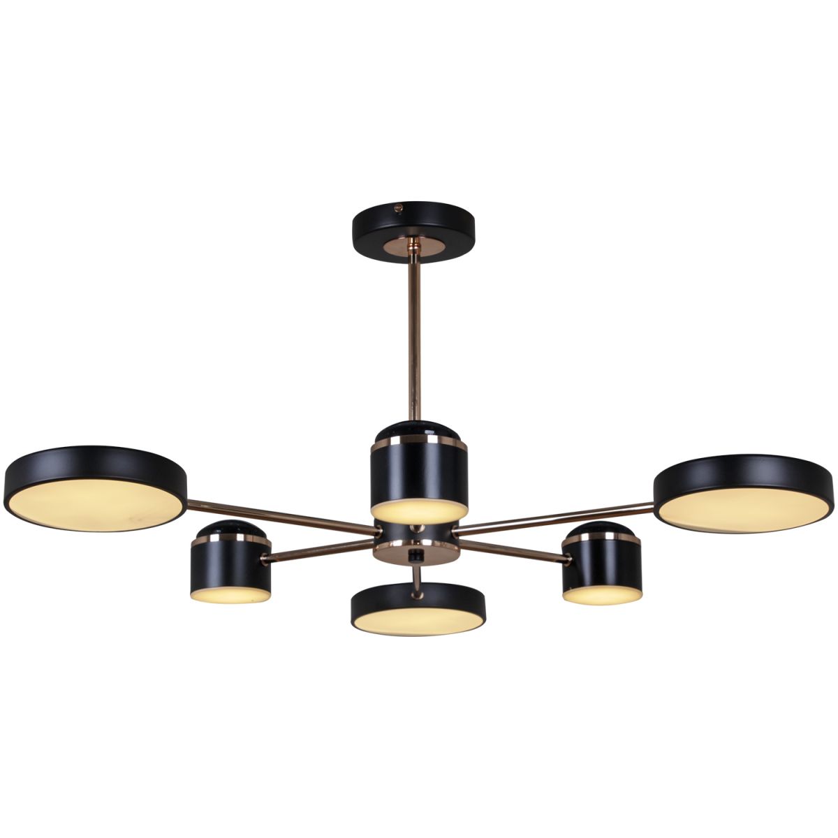 Люстра на штанге Reluce 13289-4.3-06 BK+GD CR