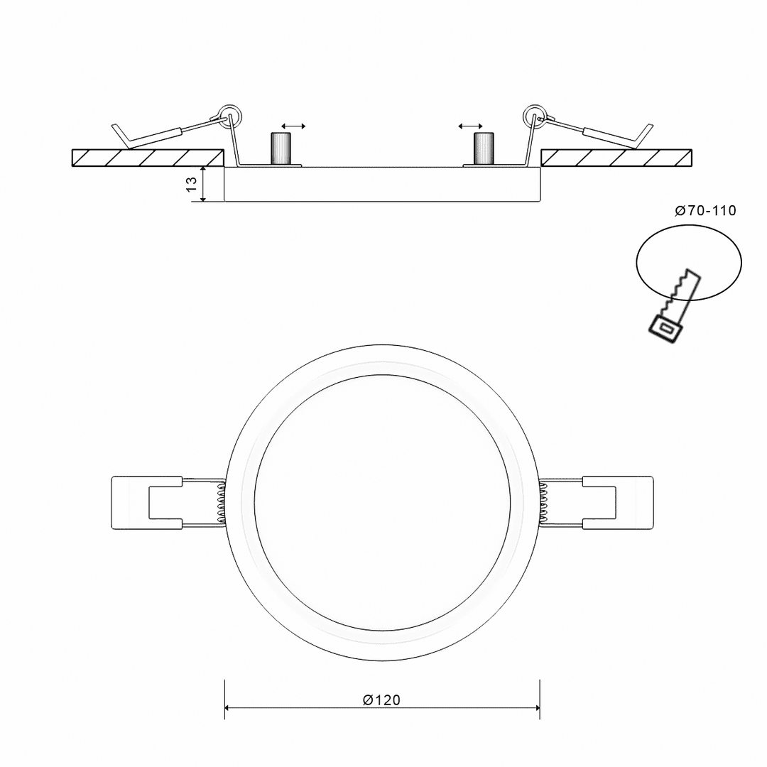 Встраиваемый светильник DesignLed KH-RC-R120-9-NW 004509