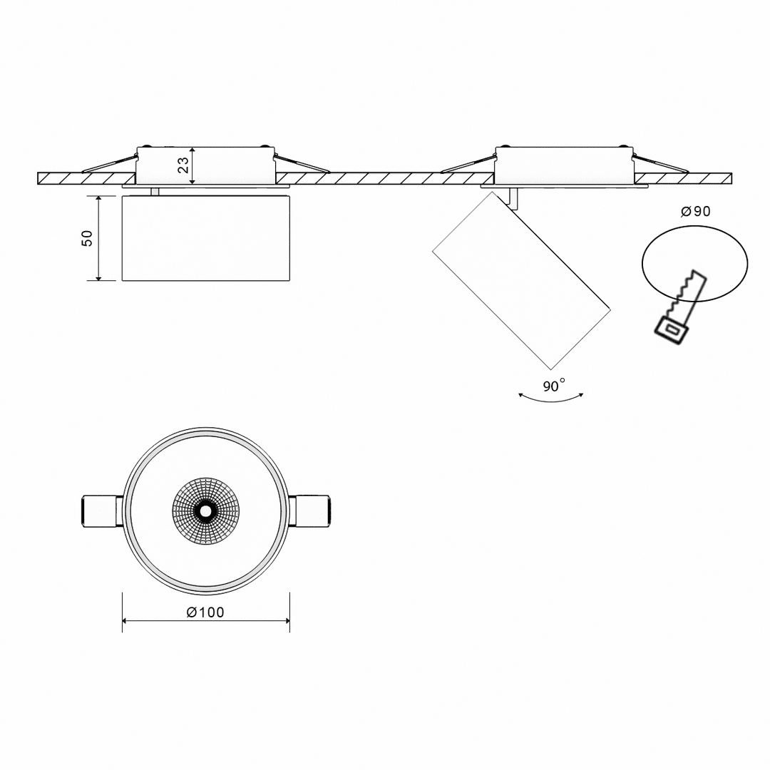 Спот DesignLed GW-8001S-15-WH-NW 004895