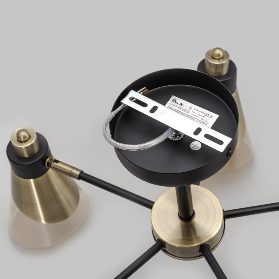 Люстра на штанге IMEX MD.51902-5-S-BK+AB