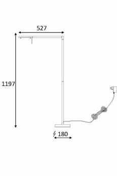 Торшер хром Lucide Bergamo-led 12719/06/12
