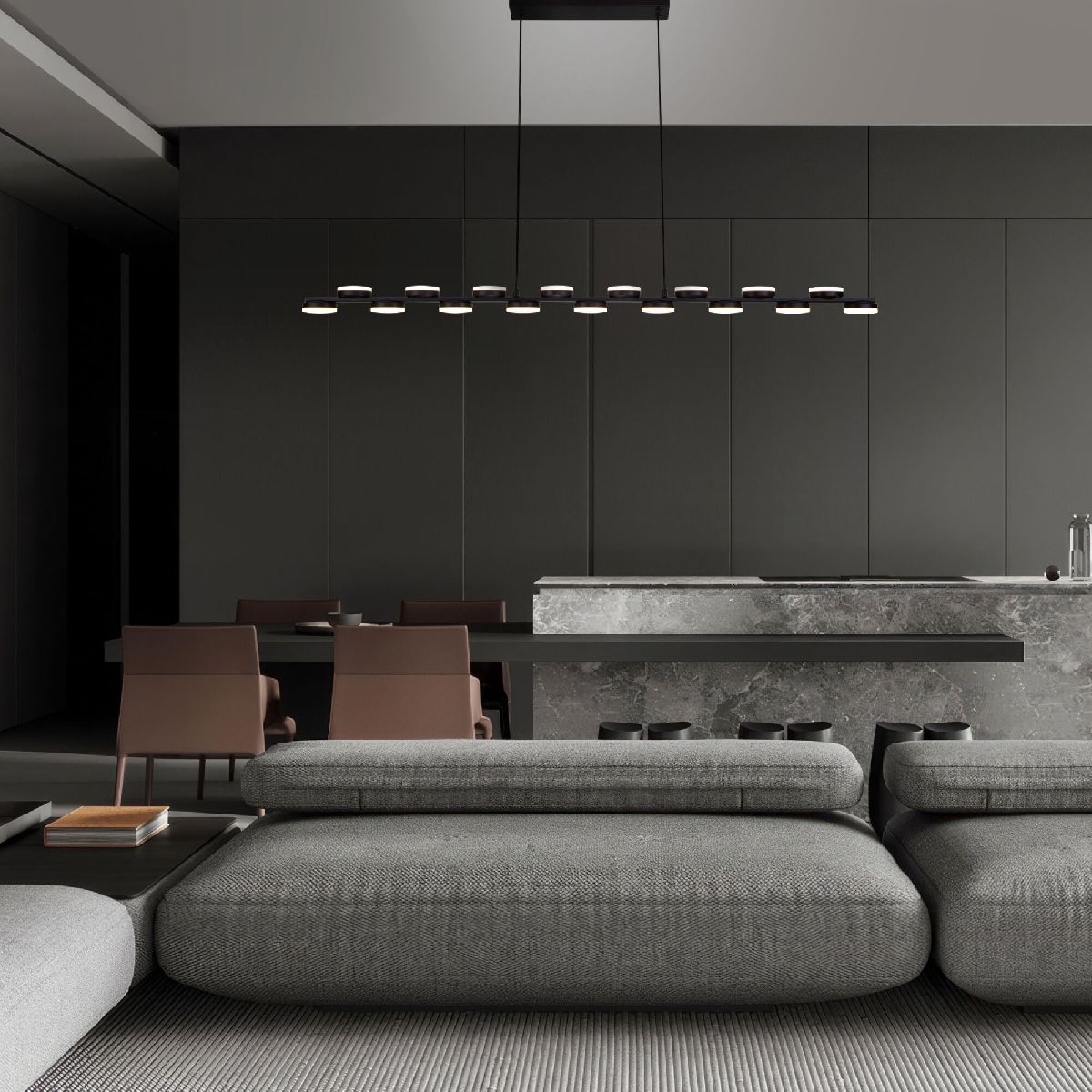 Подвесная люстра Eurosvet Tapioca 90332/17 черный a068076