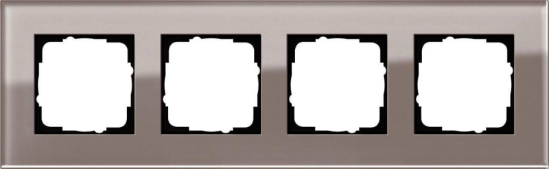 Рамка 4-постовая Gira Esprit дымчатое стекло 0214122